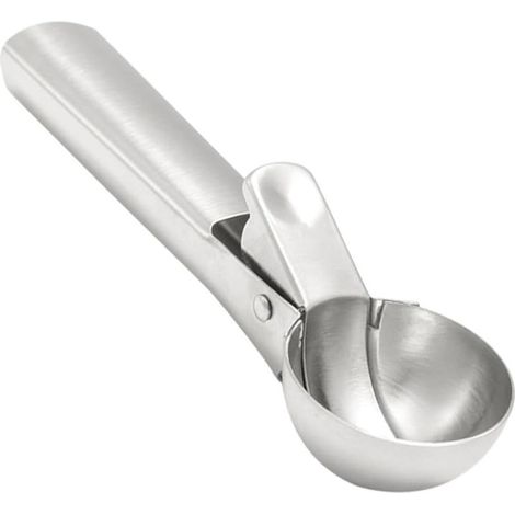 Mehrzweck-Küchenutensil aus silberfarbenem Edelstahl: Eisportionierer (1/5)