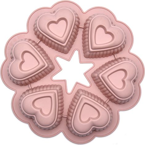 Molde Para Magdalenas De Silicona - 6 Cavidades - Apta Para Horno Microondas Congelador Y Lavavajillas - Sin BPA (1/5)