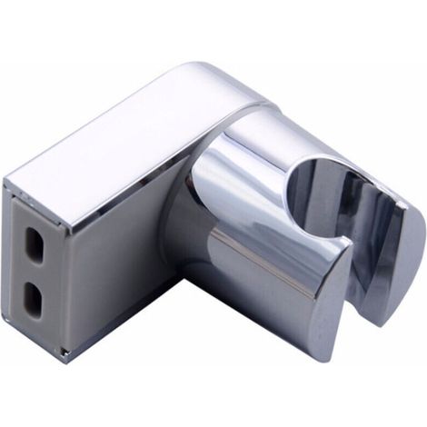 Support Pommeau De Douche, Support De Douche Mural De Douche avec Vis, Abs Chromé Poli Mural Support Coulissant Réglable(Argent) (1/5)