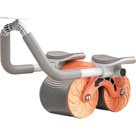 Roue abdominale à rebond automatique, rouleau d'exercice musculaire abdominal avec minuterie, support de coude, équipement de fitness muet pour l'entraînement à domicile, au bureau, à la salle de spor (1/5)