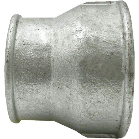 Manguito reductor de hierro fundido galvanizado de 1 1/2 x 1 pulgada