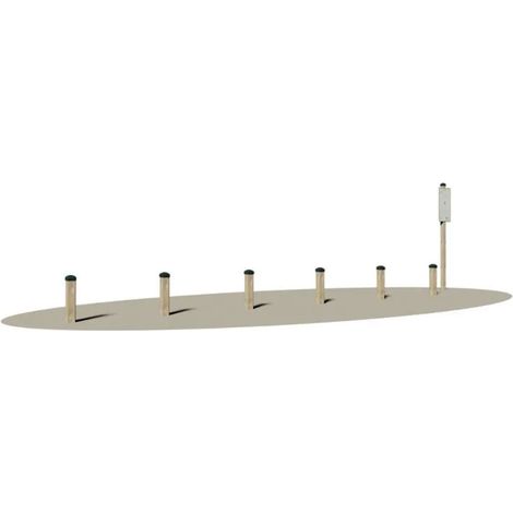 Slalom h50 Terrain de jeu en bois 9x9cm 6 montants outdoor fitness - 1 Kg (1/2)