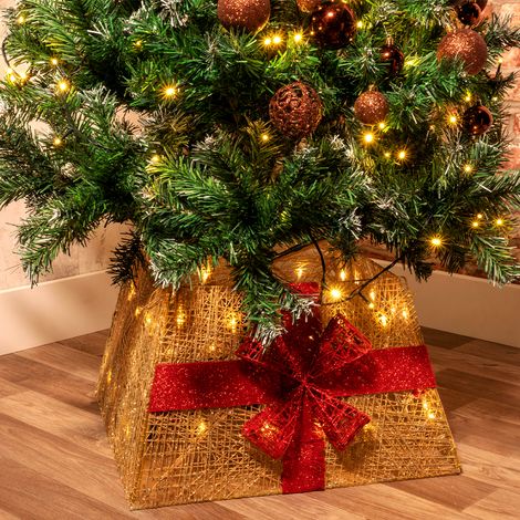 Jupe de Sapin de Noël LED Coffret Cadeau Noël Undertree Blanc Chaud