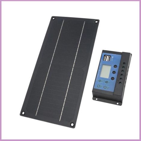 Kit panneaux solaires monocristallins 600W 18V + contrôleur de charge 100A 12V 24V, kit solaire pour camping-car et usage en plein air (1/4)