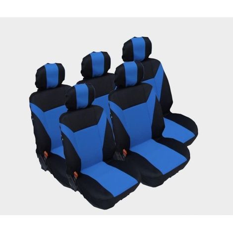 Sitzbezüge für Ford S‑MAX, C‑MAX, VW Touran, Sharan, Toyota Corolla Verso, blau