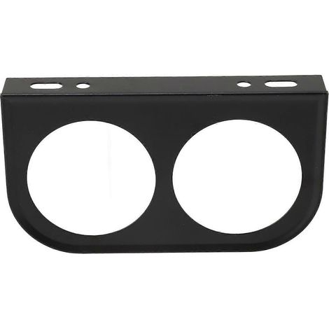 Jauge à 2 trous pour panneau de commande, 52 mm (2 1/16 pouces), universelle, en métal, pour tableau de bord automobile, noire. (1/4)