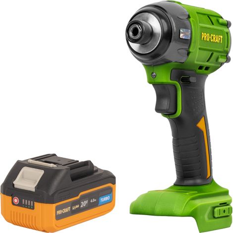 Procraft PS22bb Avvitatore a impatto a batteria 20 V 230 Nm 1/2" Brushless + 1x batteria 4,0 Ah - senza caricabatteria