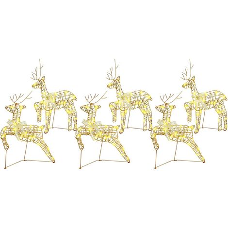 Rennes LED avec 180 LED 6 pcs Doré PET