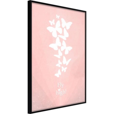 Affiche Murale Encadrée "Butterfly Dream" 30 x 42 cm Noir