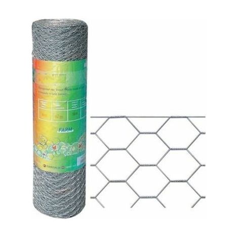 Sidex rotolo rete tripla torsione zincato cm h 150x50 mt maglia 51x6 mm recinto (1/2)