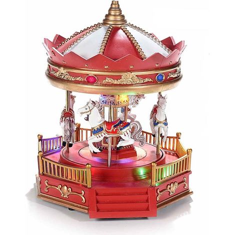 Carillon vintage con giostra di cavalli idea regalo Natalizia (1/4)