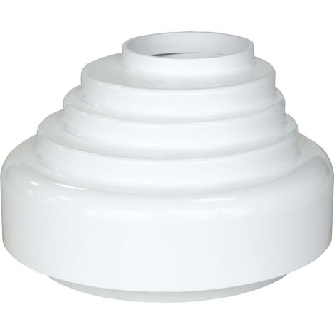 INEFA Verbindungsstück Fallrohr zu Abfluss, PVC Zubehör Fallrohr Kunststoff, einfache Steckmontage, Made in Germany - DN50 / 50mm Weiß