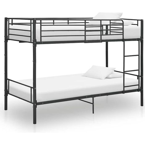 Maison Exclusive - Etagenbett Schwarz Metall 90×200 cm