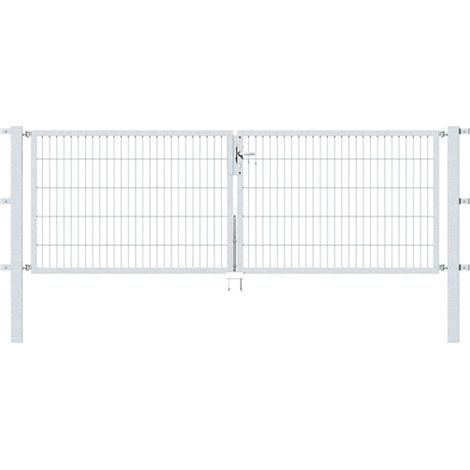 ALBERTS Doppeltor Flexo, feuerverzinkt, lichte BxH3000x1000, PF80x80/1700mm (1/4)