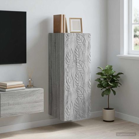 vidaXL Armoire Murale Sonoma gris 33 x 34,5 x 90 cm Bois d'ingénierie
