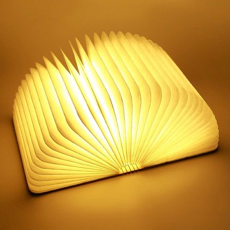 Paramount City Decorative LED Wooden Book-Shaped Foldable Magnetic Wall Lamp Warm White (1/5)