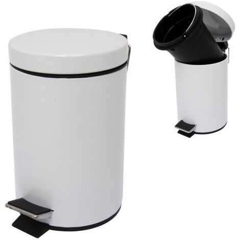 Poubelle Metal Blanche 3l - M S V