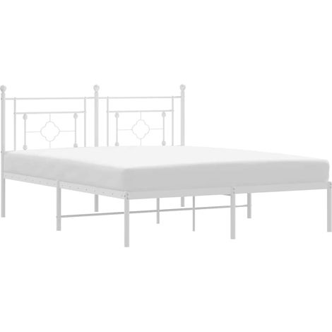 Maison Exclusive - Estructura cama sin colchón con cabecero metal