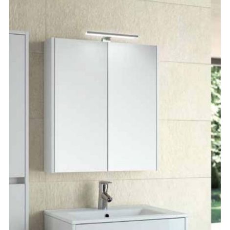 Armoire miroir suspendue de salle de bain, faible profondeur, Schwan 600 et 800 (1/4)