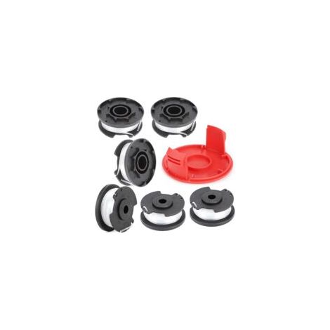 Bobine Fil Coupe Bordure Bobine de Fil Debroussailleuse Fil Nylon pour Debroussailleuse Fil Rotofil pour Einhell GE-CT 18/28 Li(6 Bobine Fil Coupe Bordure,1 Couvercle) (1/5)