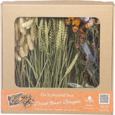 Kit à composer - Bouquet de fleurs séchées - orange (1/2)