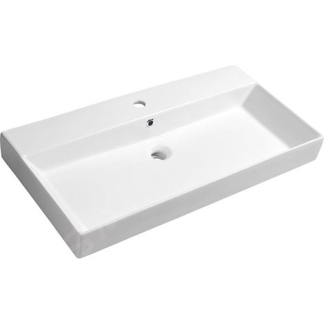 Sapho Kare - Meuble-lavabo Kare 850x460 mm, avec un trou pour robinet, blanc 17085 (1/5)