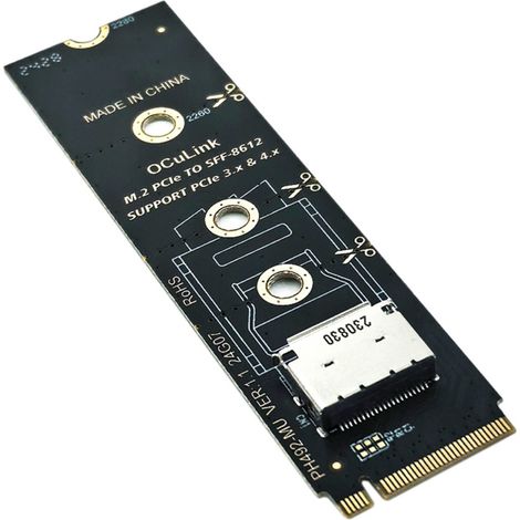Adaptateur M.2 NVMe PCIe vers station d'accueil femelle Oculink SFF-8612