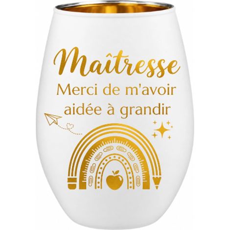 Photophore en Verre avec Gravure Merci de M'avoir Aidée à Grandir, Bougeoir Cadeau Fin D'année, Idee Cadeaux Enseignant, Cadeaux Maternelle (1/5)