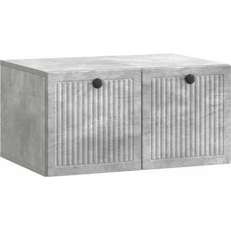 vidaXL Mobile Porta TV da Muro Grigio Cemento 59,5 x 41 x 30 cm (1/5)