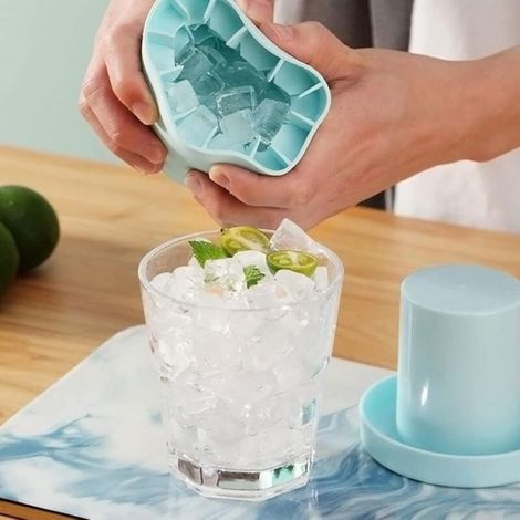 Moule À Glaçons - Silicone Alimentaire - Pour Réfrigérateur Voiture Mini-Frigo - 60 Compartiments Cylindriques 1,3 Cm - 1 Pièce (1/5)