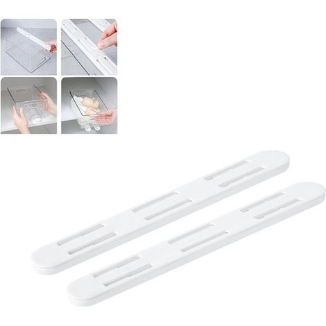 Diapositives 2 pièces - Diapositives autocollantes - Accessoires, extensible - Plastique - 26.4-45.3×3 cm - Convient aux tiroirs (1/5)