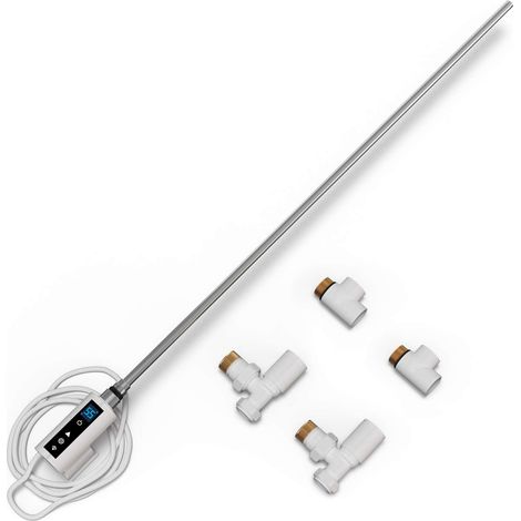 INOW - Dual Fuel Towel Rail Kit 600w Thermostatic WIFI White (1/2)