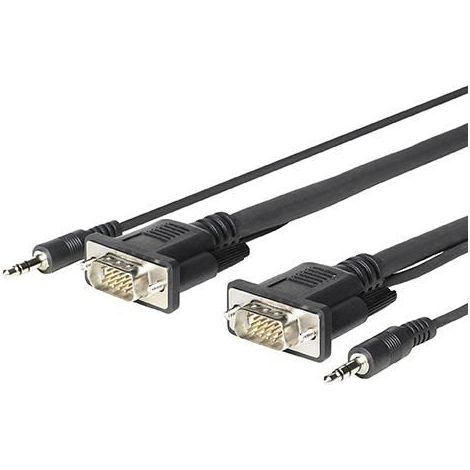 Adaptador de cable Vivolink PROVGAMCS1.8 de 1,8 m VGA (D-Sub) + 3,5 mm negro