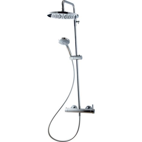 PRESTO 86450300 THEO CITY Columna Ducha Rociador 250 mm y Flexo PVC Cromo - ref: 86450300 (1/4)