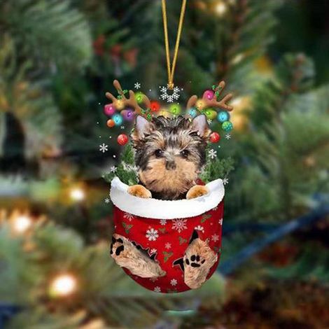 Ornement De Noël Chien - Forme De Patte De Chien - Décoration Pour Arbre De Noël Porte Mur - Plastique Coloré - 1 Pièce (1/2)