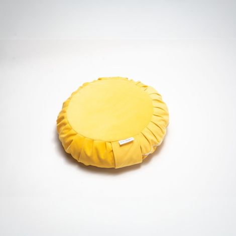 Cuscino da meditazione, zafu con grano saraceno - giallo (1/4)