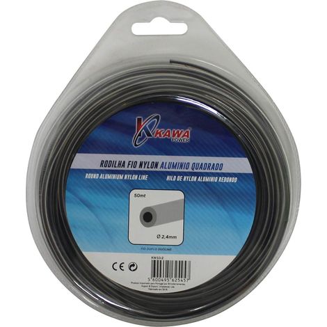 Kawapower Hilo de nylon redondo con aluminio 2,4 mm 50 m (1/2)