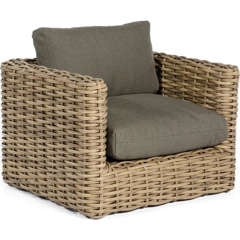 Sessel Sands PE-Kunststoffgeflecht Light Oaks inkl. Kissen SonnenPartner