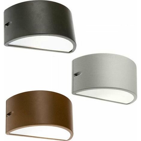 Lampada da Parete Applique Lampada Interno Illuminazione Esterno Umbe Chiusa - Finitura: Alluminio (1/4)