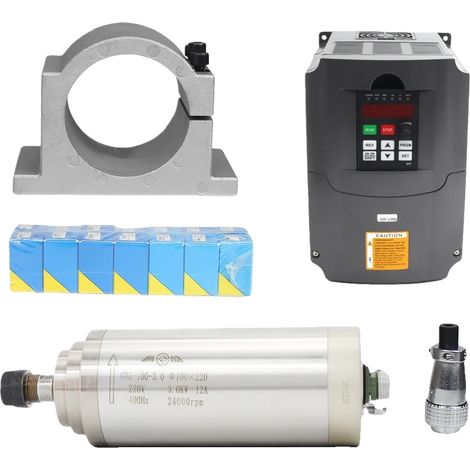 Moteur de broche CNC, puissance de 3KW, refroidi à l'eau, Kit 3 (1/2)