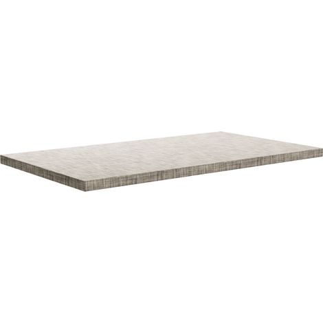 Fabri - Ripiano per Tavolo da Pranzo Rettangolare 160x90x5 cm in Legno Multistrato Finitura Grigio Testurizzato