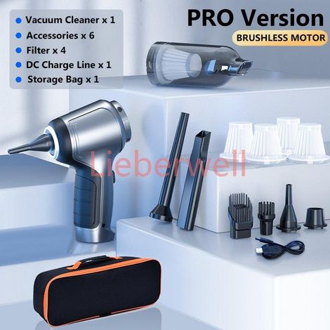 Aspirateur de voiture sans fil forte aspiration portable humide sec aspirateur automatique maison et voiture double usage Mini aspirateur appareil ménager,Updated PRO4HEPA bag