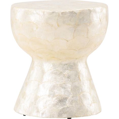 Table d'Appoint en Capiz "Sandon" 45cm Beige (1/5)
