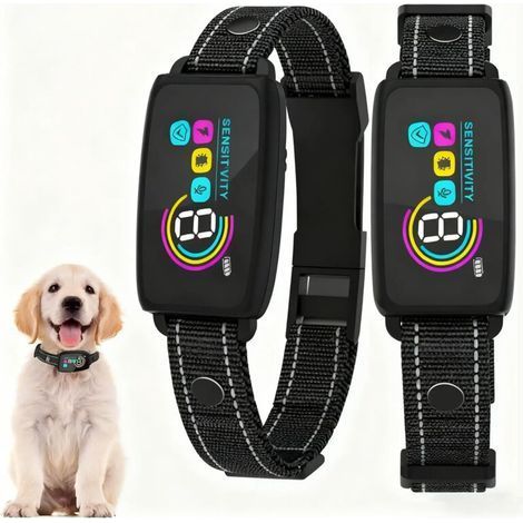 Stück verstellbare Antibellhalsbänder für Hunde, intelligentes Halsband mit Bellfrequenzerkennung, 8 Intensitätsstufen (1/5)