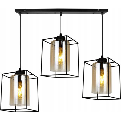 Suspension moderne et élégante avec abat-jour en verre (1/5)