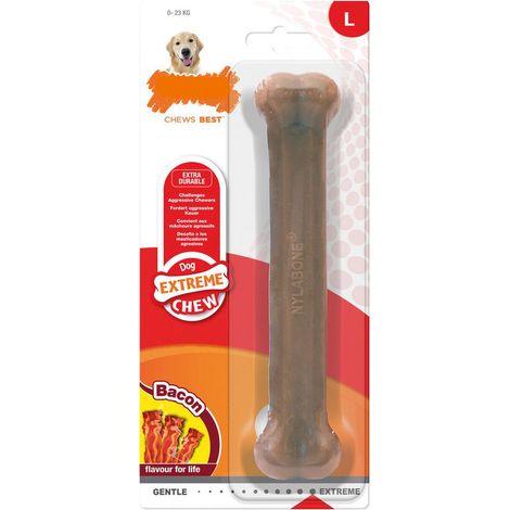 Giocattolo da mordere per cani Nylabone Dura Chew Bacon Taglia L Nylon