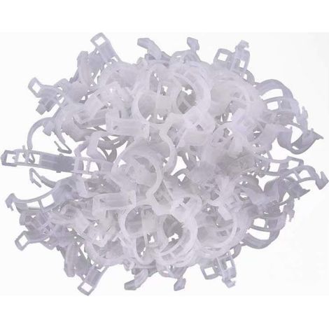 200 Pflanzenstützen für Gemüse, Tomaten, Kletterpflanzen und Stängel für gerades und gesundes Wachstum, 2,6 cm x 2 cm, Weiß (1/5)