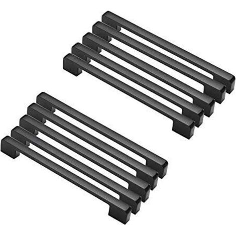 10pcs poignée meuble entraxe 192mm-poignée porte cuisine noire poignee barre meuble poignee de cuisine noire (1/4)