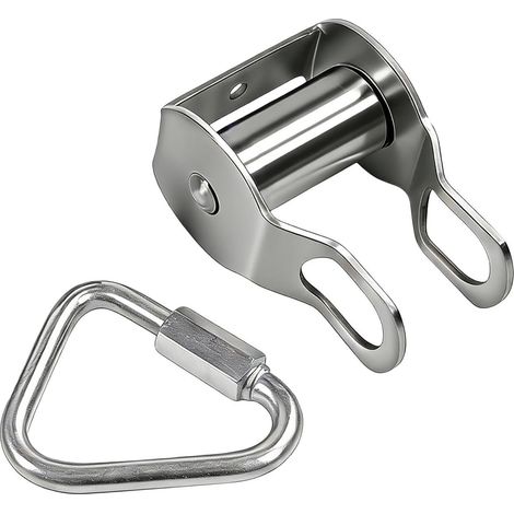 Système de poulie Roue en acier inoxydable haute résistance avec corde Kit de poulie pour salle de sport maison pour chasse, garage, plafond, camping, vélo, charge, seau, panier (1/5)