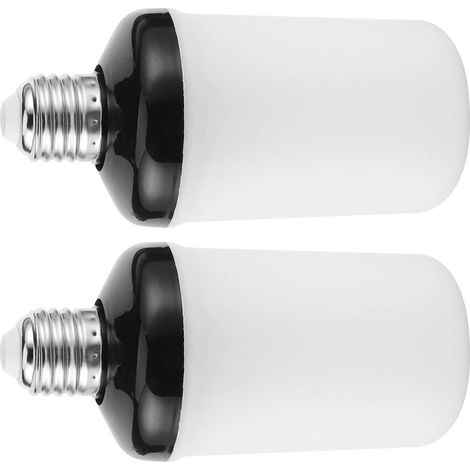 2 Stück 99 LED E27 Flammensimulator-LED-Lampen mit Schwerkraftsensor für Partydekoration, festliche 360°-Atmosphäre, 15,5 x 6,5 cm, Kunststoff (1/5)